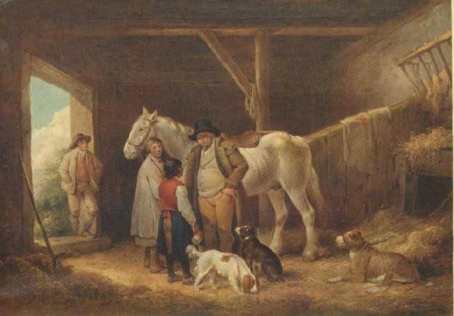 George Morland The Reckoning Norge oil painting art